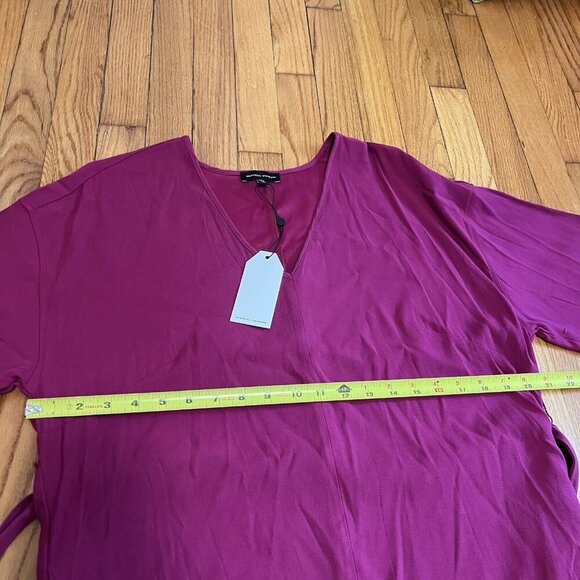 Universal‎ Standard NWT V-Neck Woven Maxi Dress in Raspberry Radience - Picture 11 of 11